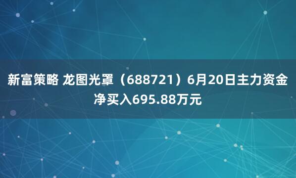 新富策略 龙图光罩（688721）6月20日主力资金净买入695.88万元